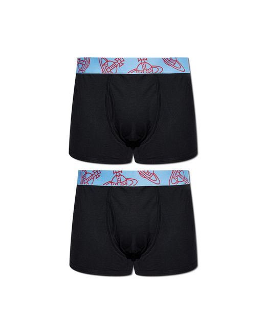 Vivienne Westwood Black Two-Pack Of Boxers for men