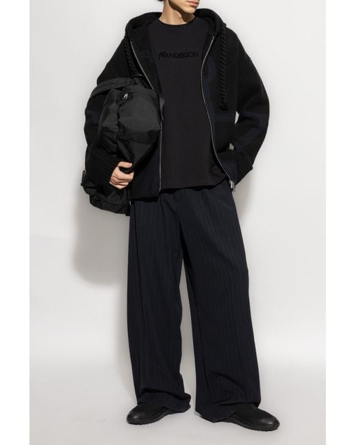 J.W. Anderson Black T-Shirt With Logo for men