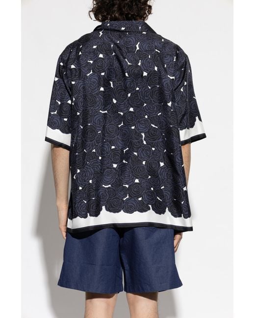 Givenchy Blue Silk Shirt for men
