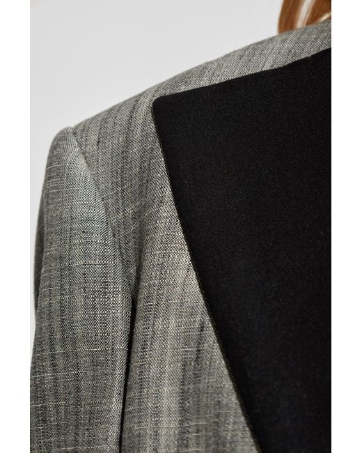 Jil Sander Gray Jacket With Silk Trim
