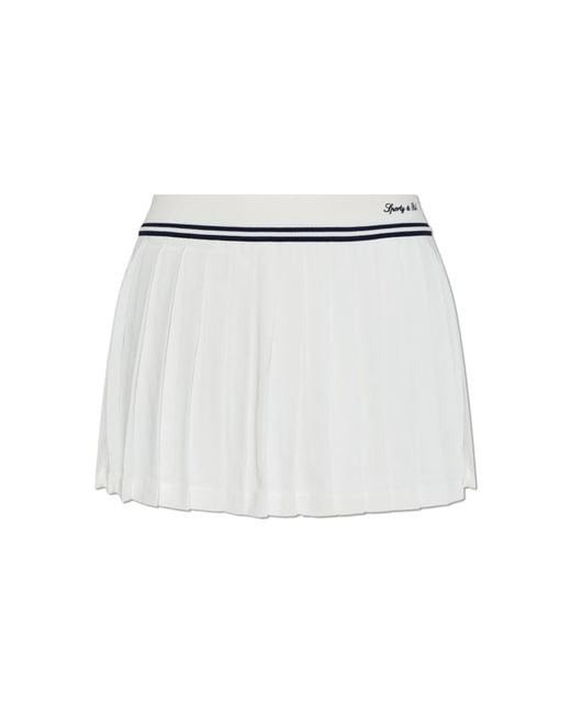 Sporty & Rich White Pleated Skirt From The "Beverly Hills Tennis" Collection