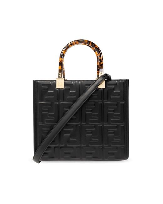 Fendi Black 'sunshine Small' Shoulder Bag