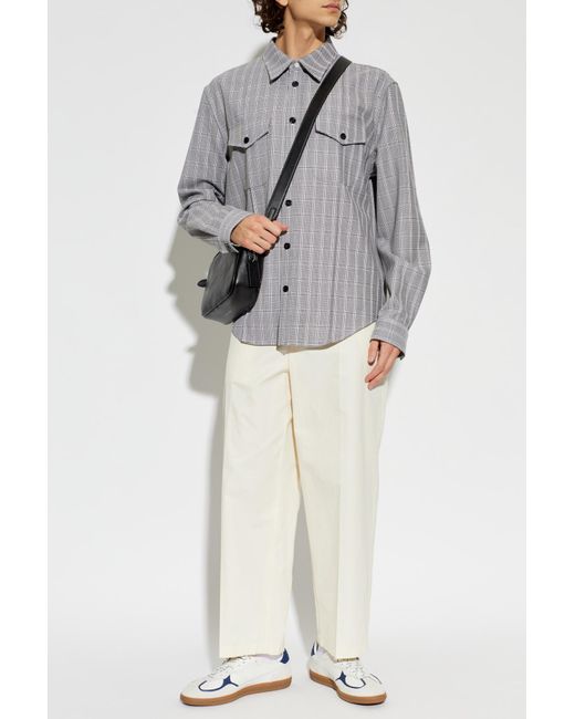Marni Gray Checked Pattern Shirt for men
