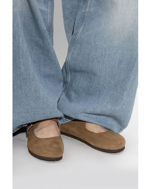 Birkenstock Brown Ballet Flats 'Santa Clarita'