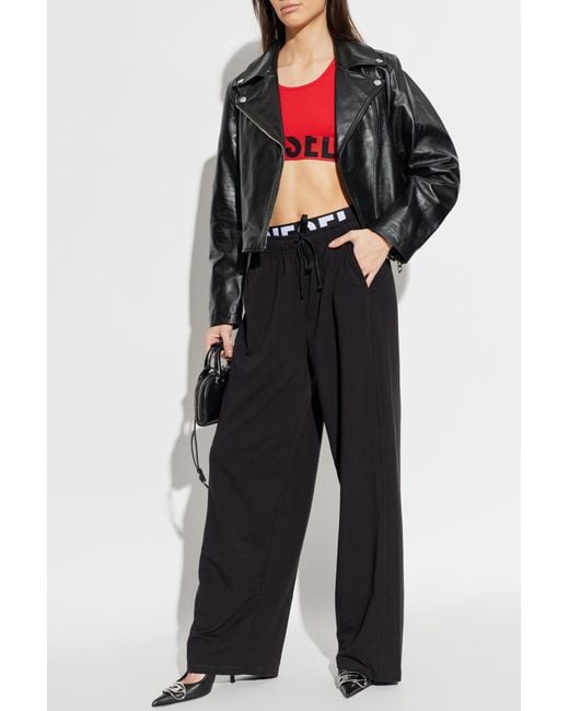 DIESEL Black Trousers 'Leslie-D-Pop'