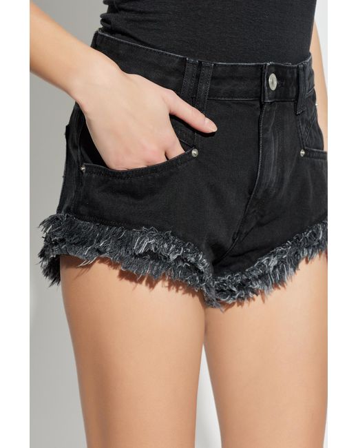 Isabel Marant Black "Eneidala" Denim Shorts