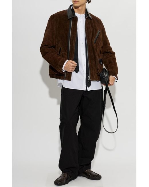 Sacai Black Suede Jacket for men