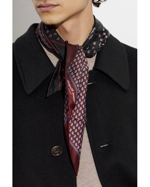 Maison Margiela Black Silk Scarf for men