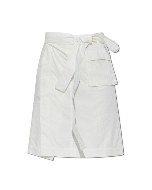 Ferragamo White Skirt With Belt