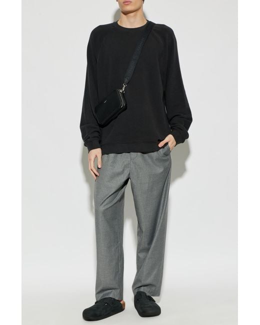American Vintage Gray Pinstripe Trousers for men