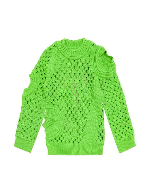 Stella McCartney Green Cut-out Sweater