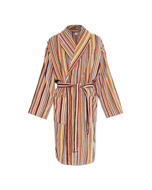 Paul Smith Multicolor Cotton Bathrobe With Pockets for men