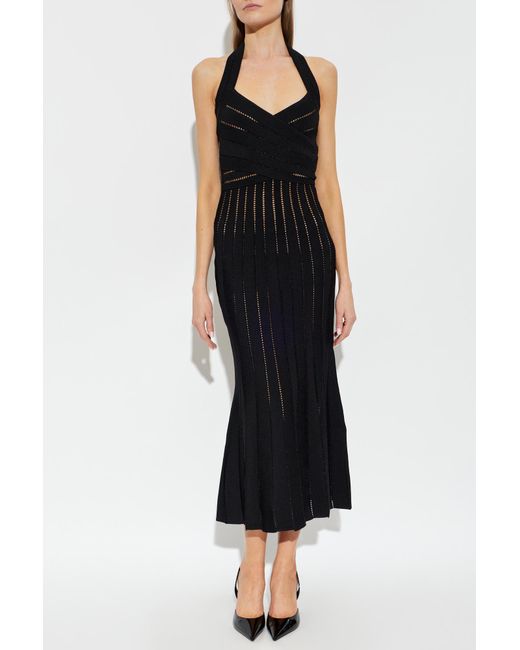 Balmain Black Backless Dress