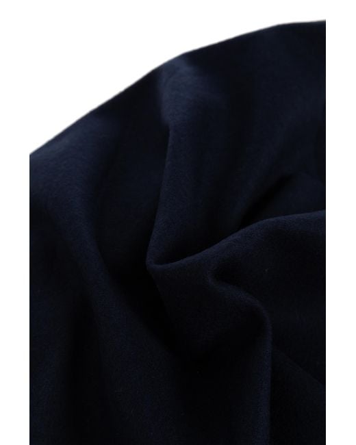 Moschino Blue Wool Scarf With Logo