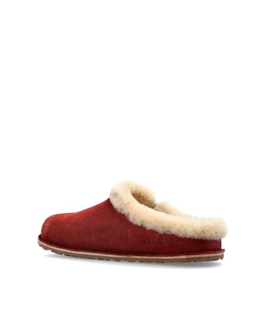 Birkenstock Red Zermatt Premium Suede Shoes