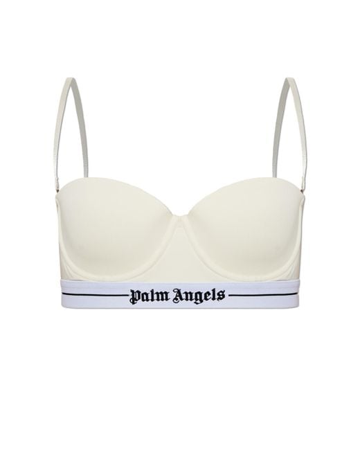 Palm Angels White Bra With Detachable Straps