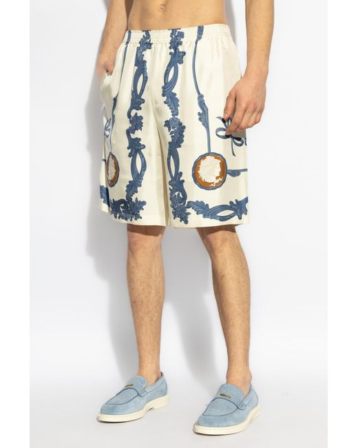 Versace Natural Silk Shorts for men