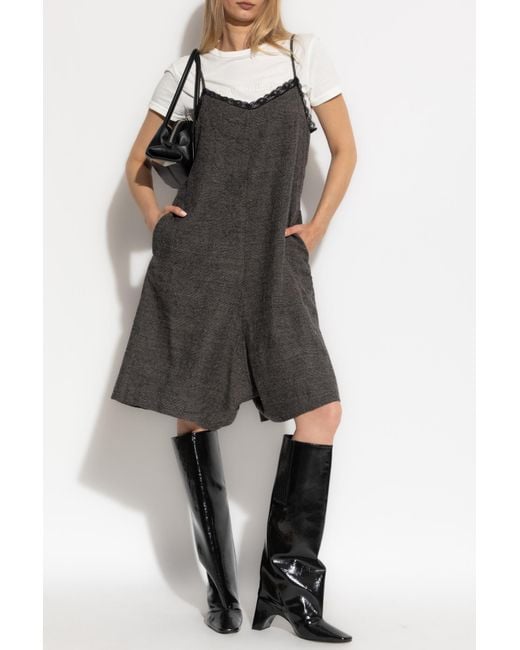 R13 Black Strappy Jumpsuit