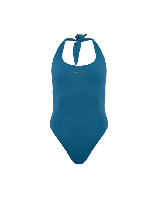 Balmain Blue One-Piece Swimsuit
