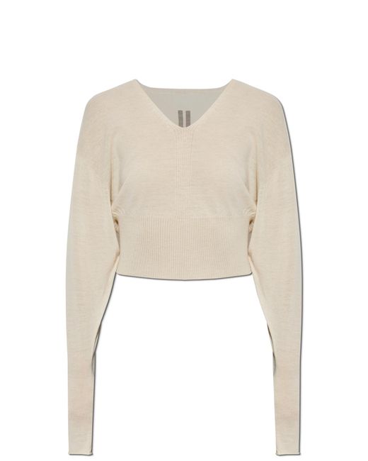 Rick Owens Natural Wool Sweater