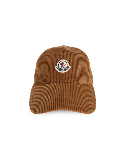 Moncler Brown Corduroy Baseball Cap