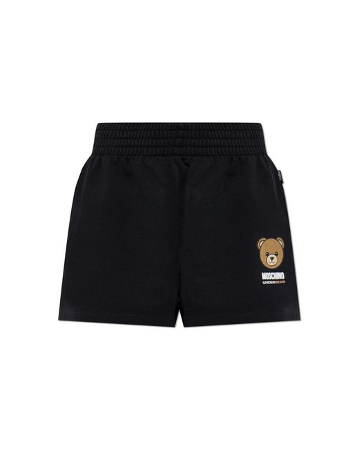 Moschino Black Logo Shorts