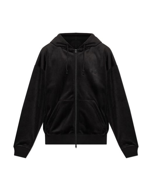 Y-3 Black Velvet Sweatshirt for men