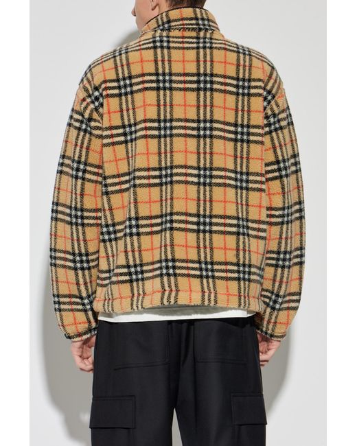 Burberry Brown Jacket With A Distinctive Check Pattern for men