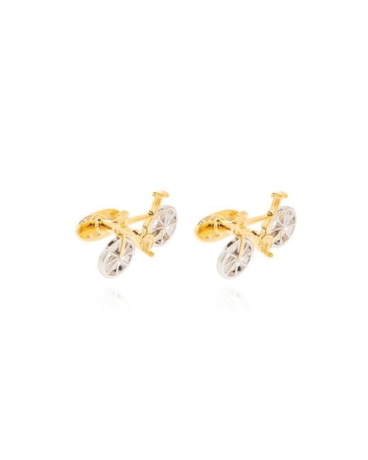 Paul Smith Black Logo-Engraved Cufflinks for men