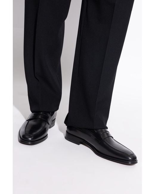 Tod's Black Leather 'Loafers' Shoes for men