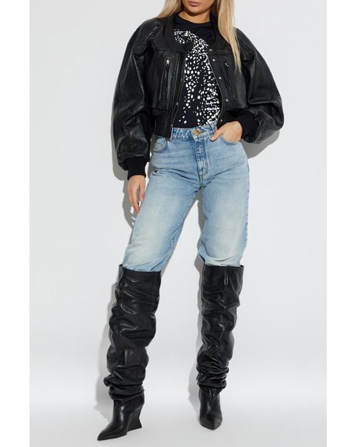 Balmain Black Top With Animal Motif