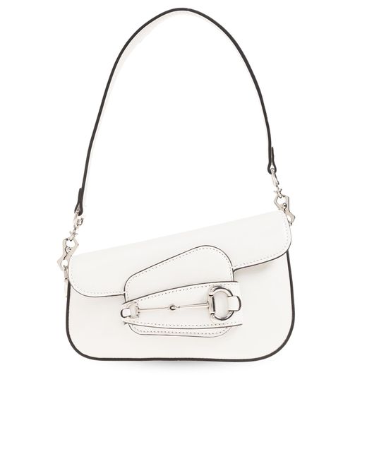 Gucci White '1955 Horsebit Mini' Shoulder Bag,