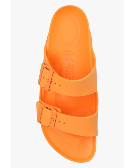 Birkenstock Orange 'arizona Eva' Slides, for men