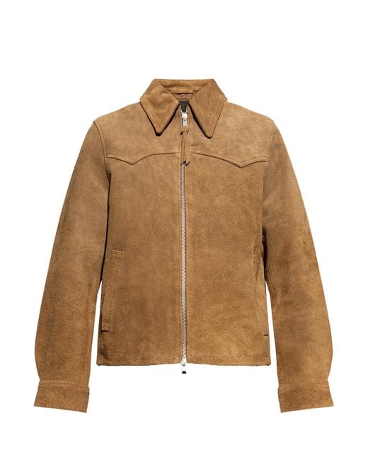 AllSaints Brown 'Dellcot' Suede Jacket for men