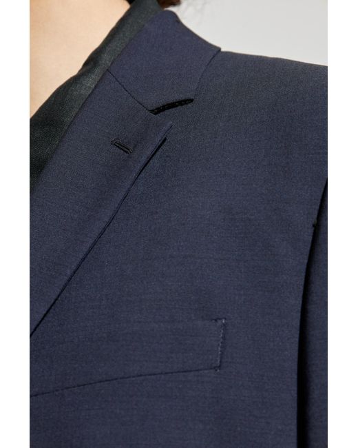 Theory Blue Blazer With Open Lapels for men