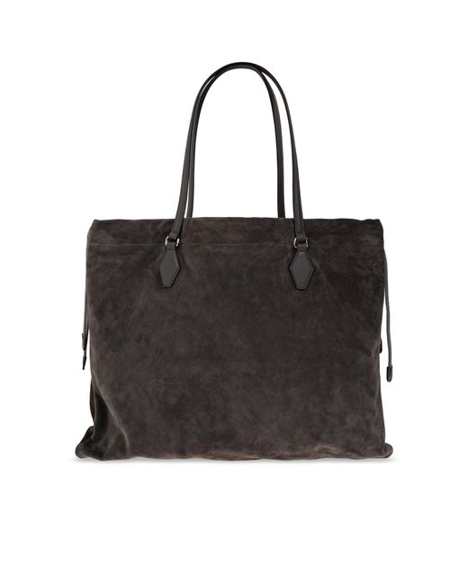 Jimmy Choo Gray 'Drawstring Large' Bag