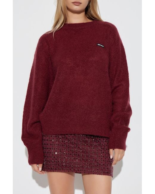 ROTATE BIRGER CHRISTENSEN Red Sweater With Logo