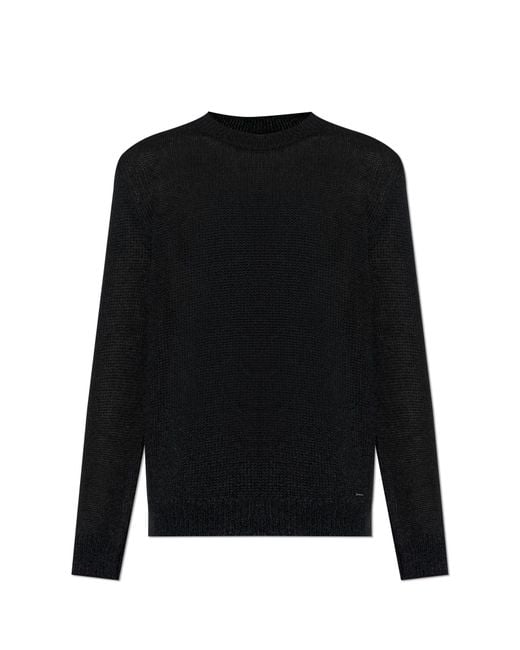 DSquared² Black Leather Coat for men