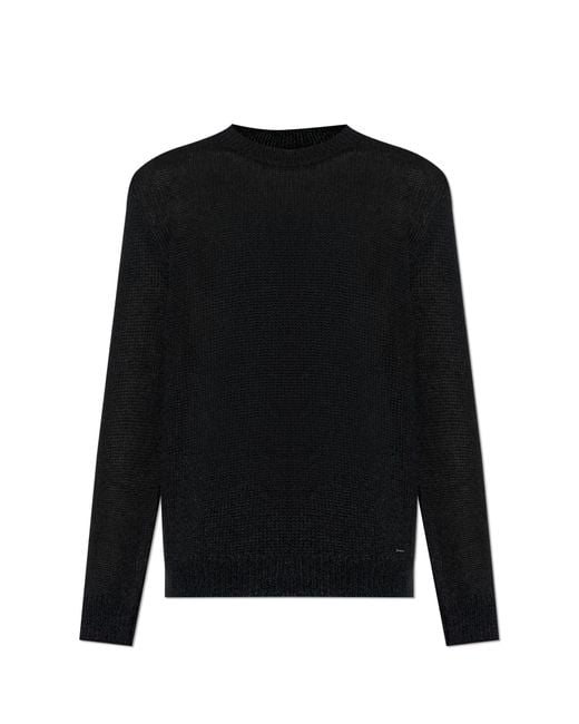 DSquared² Black Leather Coat for men