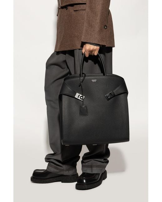 Ferragamo Black Bag Hug Type Shopper for men