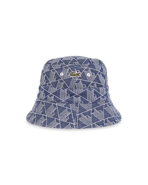 Lacoste Blue Reversible Bucket Hat,