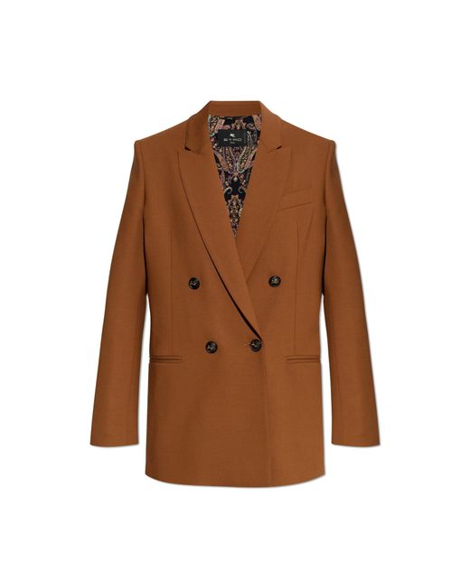 Etro Brown Wool Blazer