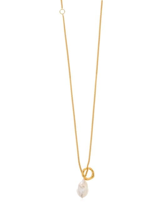 Jil Sander Metallic Brass Necklace