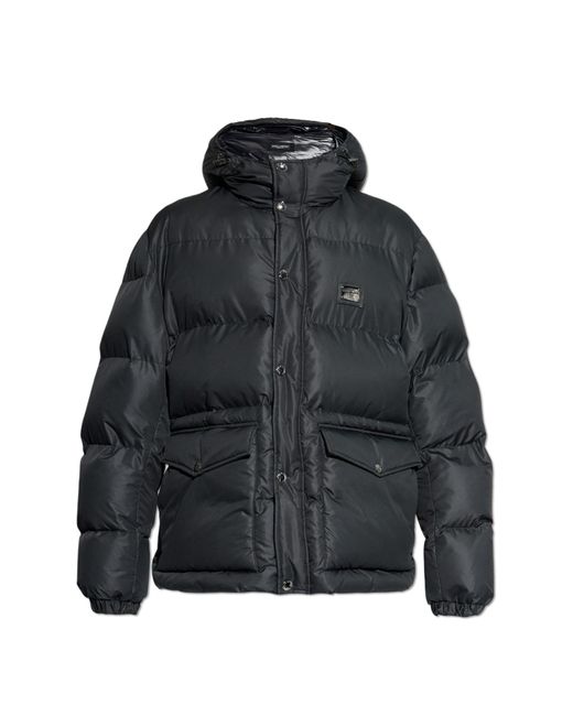 Dolce & Gabbana Black Hooded Jacket for men