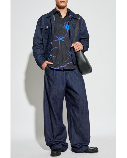 Dries Van Noten Blue Denim Jacket 'Vuskin' for men