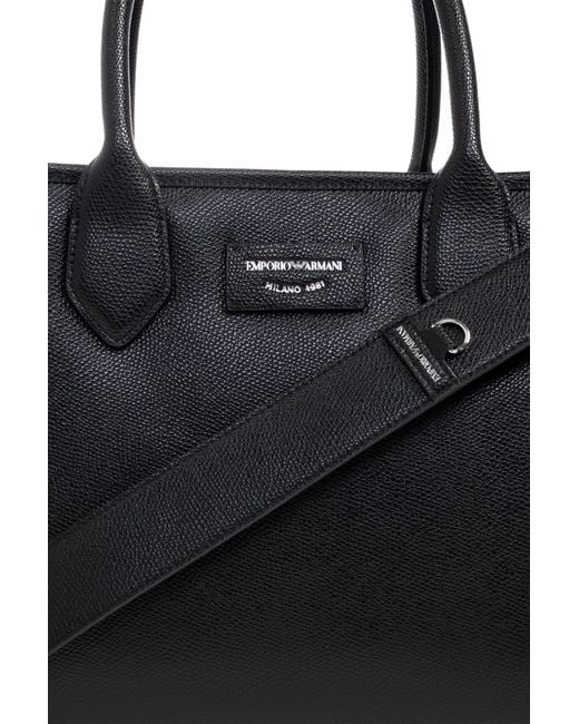 Emporio Armani Black Shopper-Type Bag