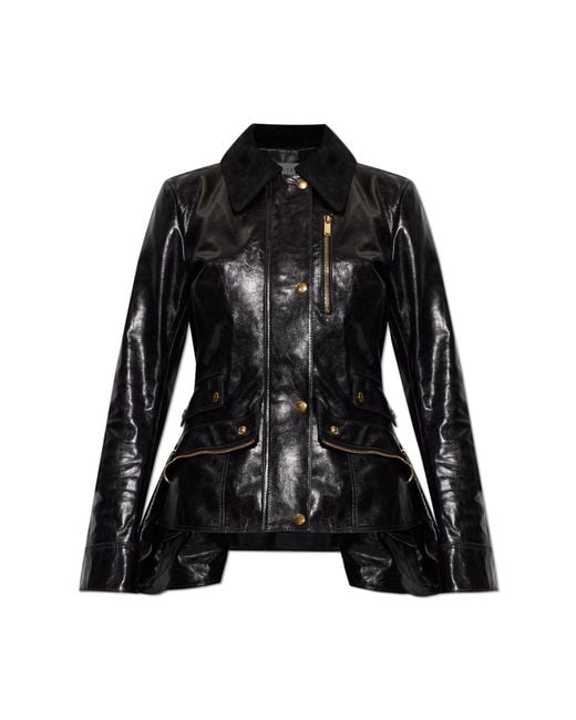 McQueen Black Leather Jacket