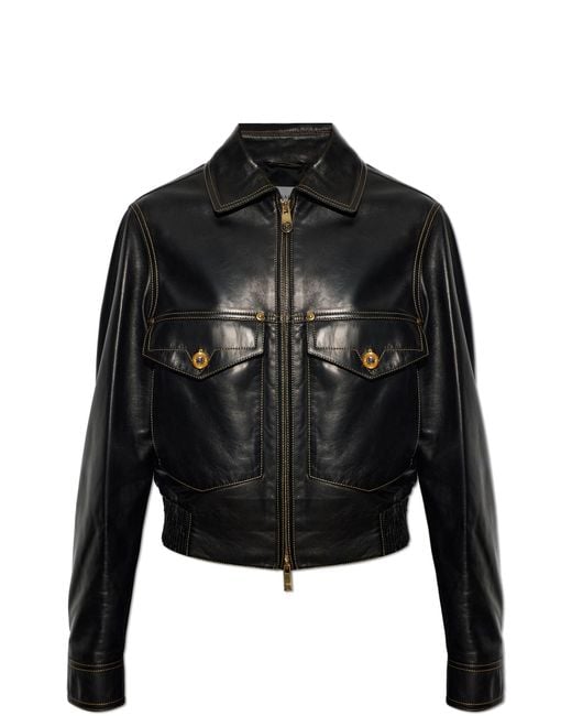 Versace Black Leather Jacket