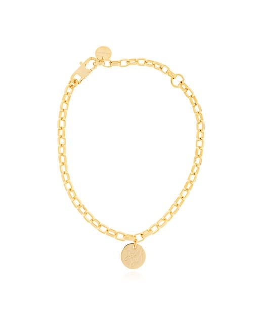 DSquared² Metallic Bracelet With A Round Pendant