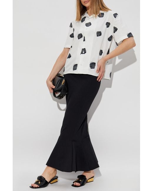 Marni White Shirt With Floral Pattern